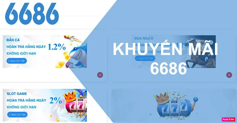 Nhà cái 6686 có mức thưởng ưu đãi cho game 6686 rồng hổ