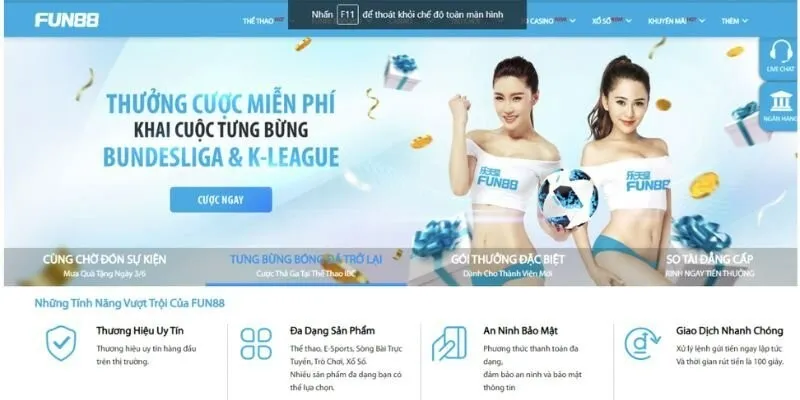 Fun88 - Quay thưởng trực tuyến uy tín